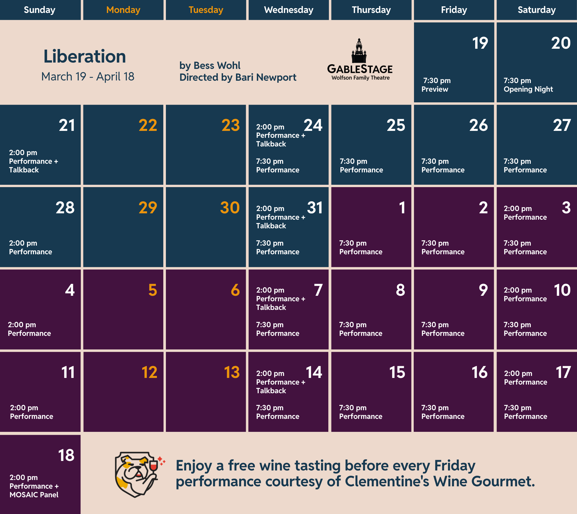 Liberation Production Run Calendar (2000 X 2000 Px)