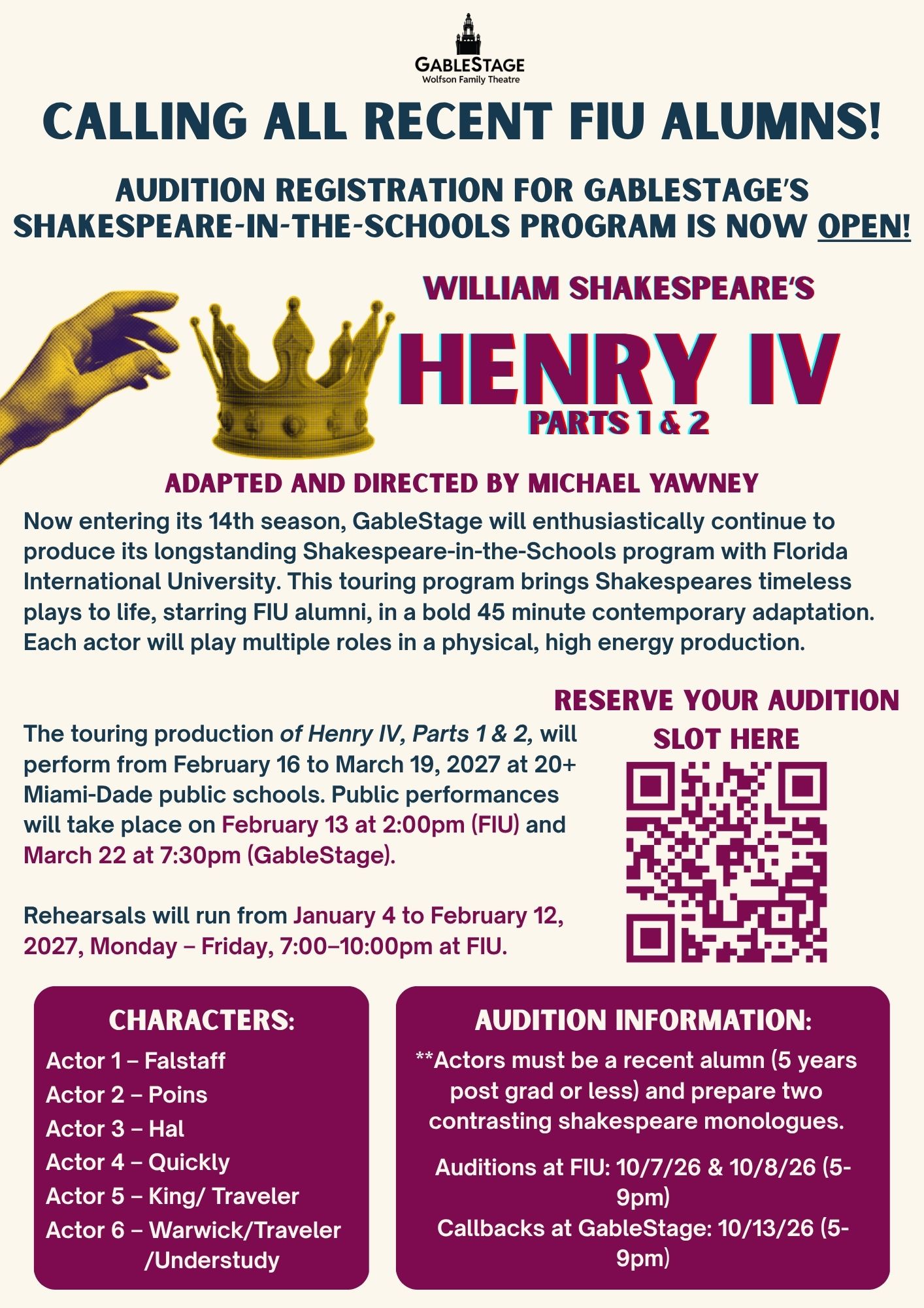 Henry Iv Audition Notice